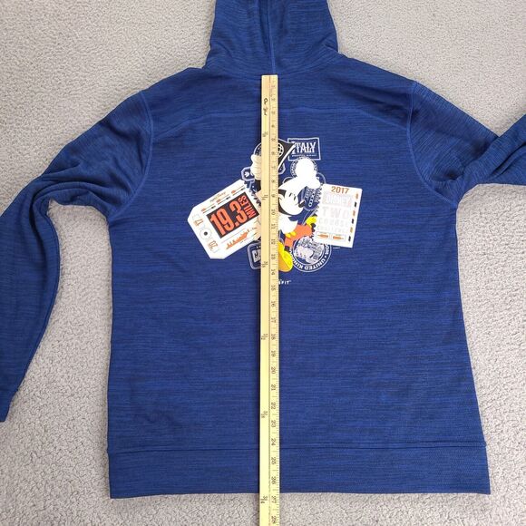 Champion Performance Run Disney Jacket Hoodie Large Mickey Blue Windbreaker Zip - Picture 14 of 16